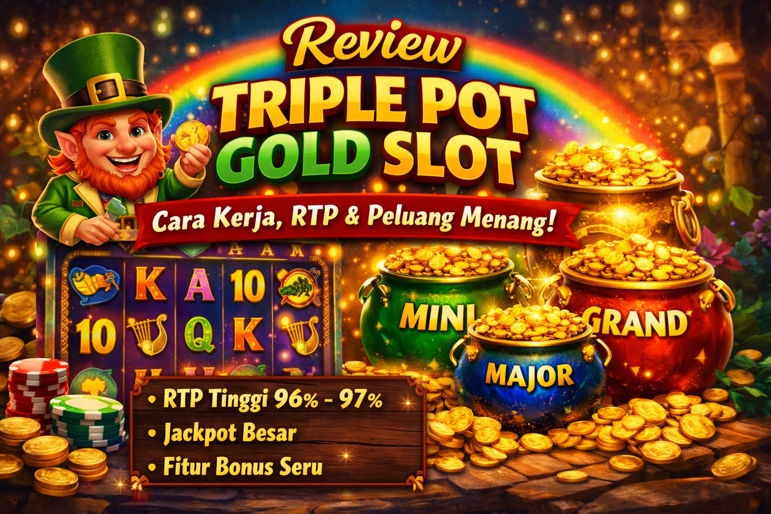 Review Triple Pot Gold Slot: Cara Kerja, RTP, dan Peluang Menang